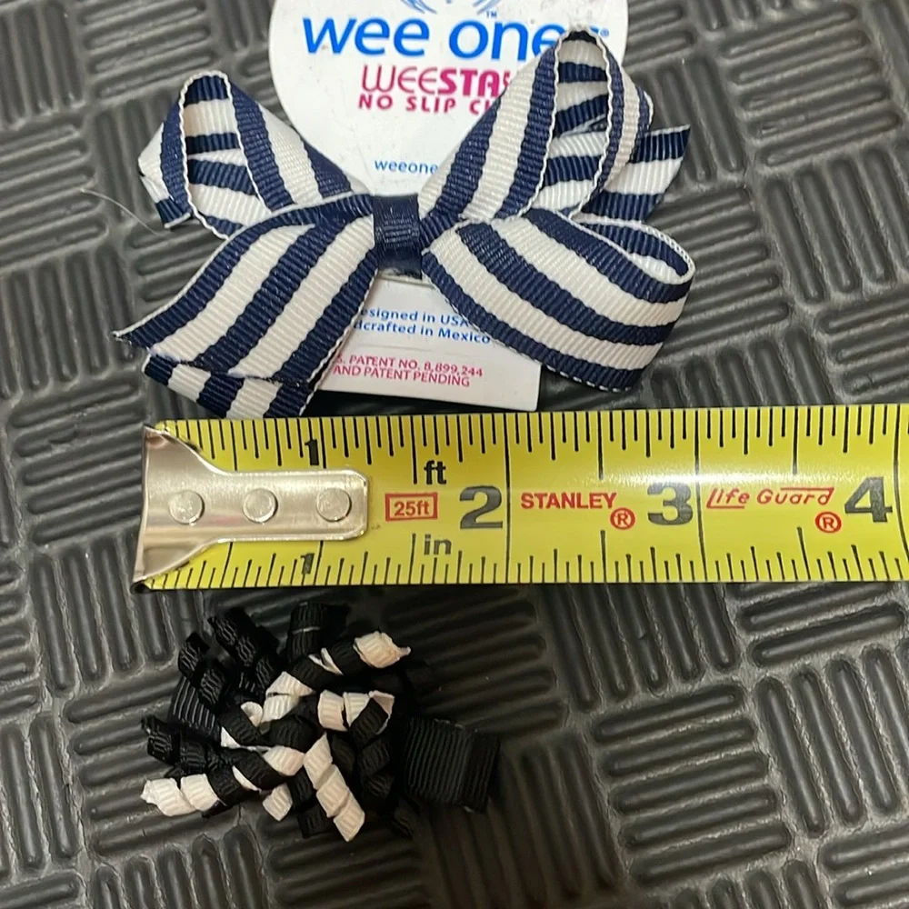 Baby hair accessories,clips and bows pink, black, white and beige